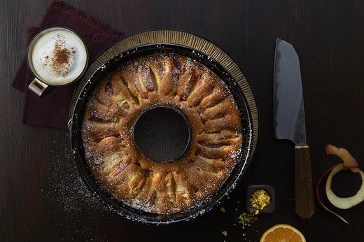 Gâteau-aux-pommes-et-aux-éclats-de-gingembre-orange Épices Fuchs