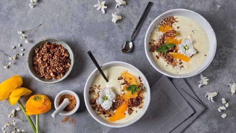 Muesli, fromage blanc orange-safran et noix de pécan - Épices Fuchs