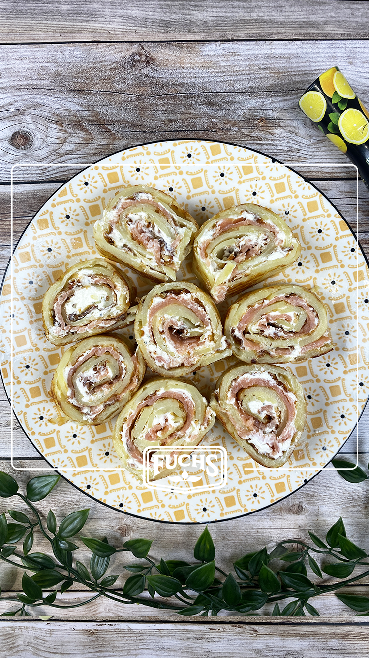 Roulé de pommes de terre au saumon