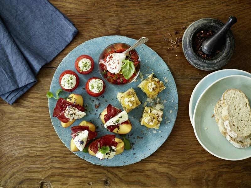 Pêches à la bresaola