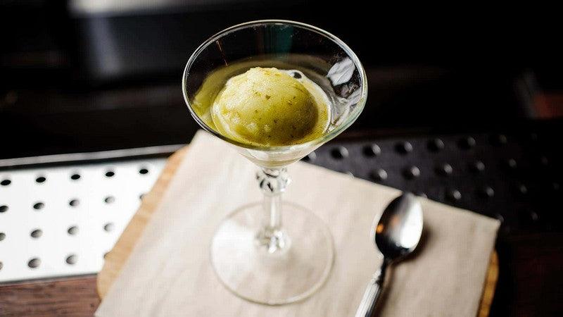 Sorbet basilic vin blanc
