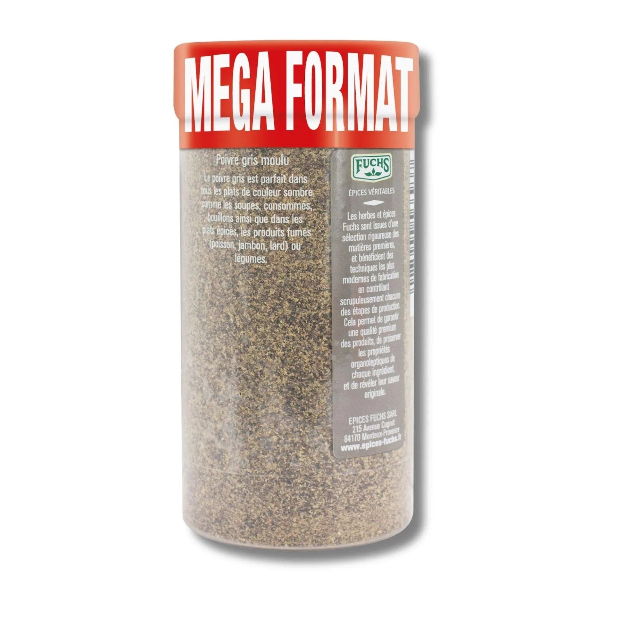 Poivre gris moulu tubo - 95G FUCHS - Épices Fuchs