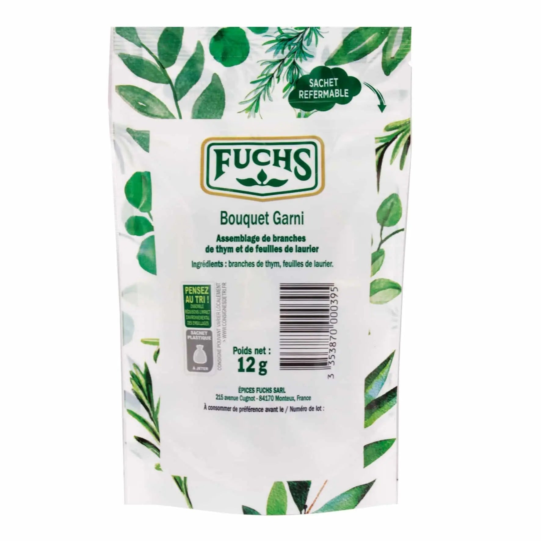 Sachet Bouquet garni Doypack - 12G FUCHS - Épices Fuchs
