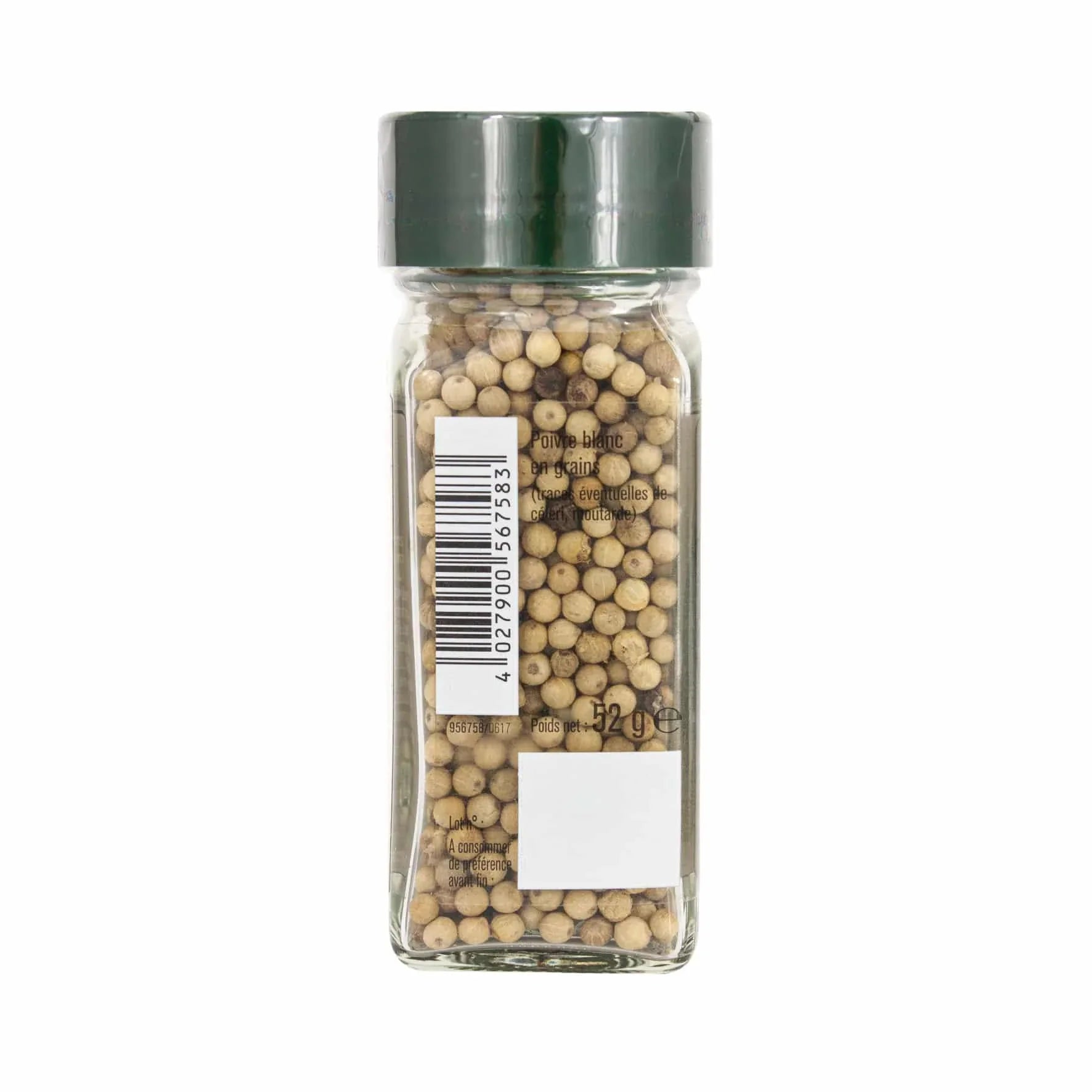 Poivre blanc grains flacon - 52G FUCHS - Épices Fuchs