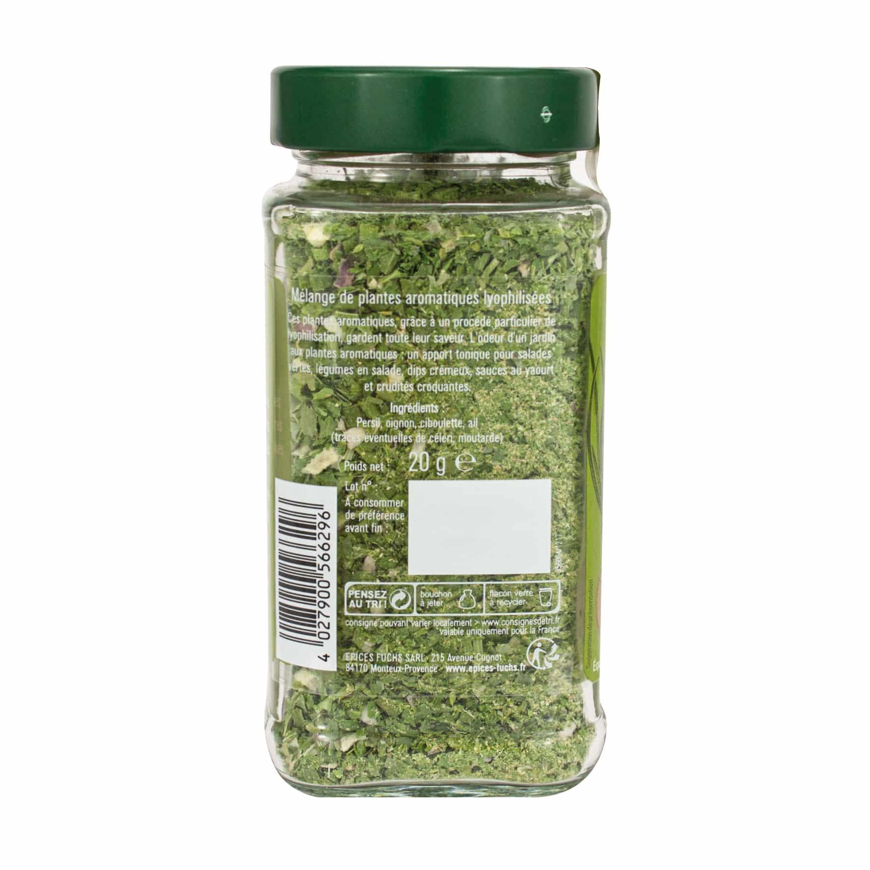 Herbes et Aromates lyophilisés - 20G FUCHS - Épices Fuchs