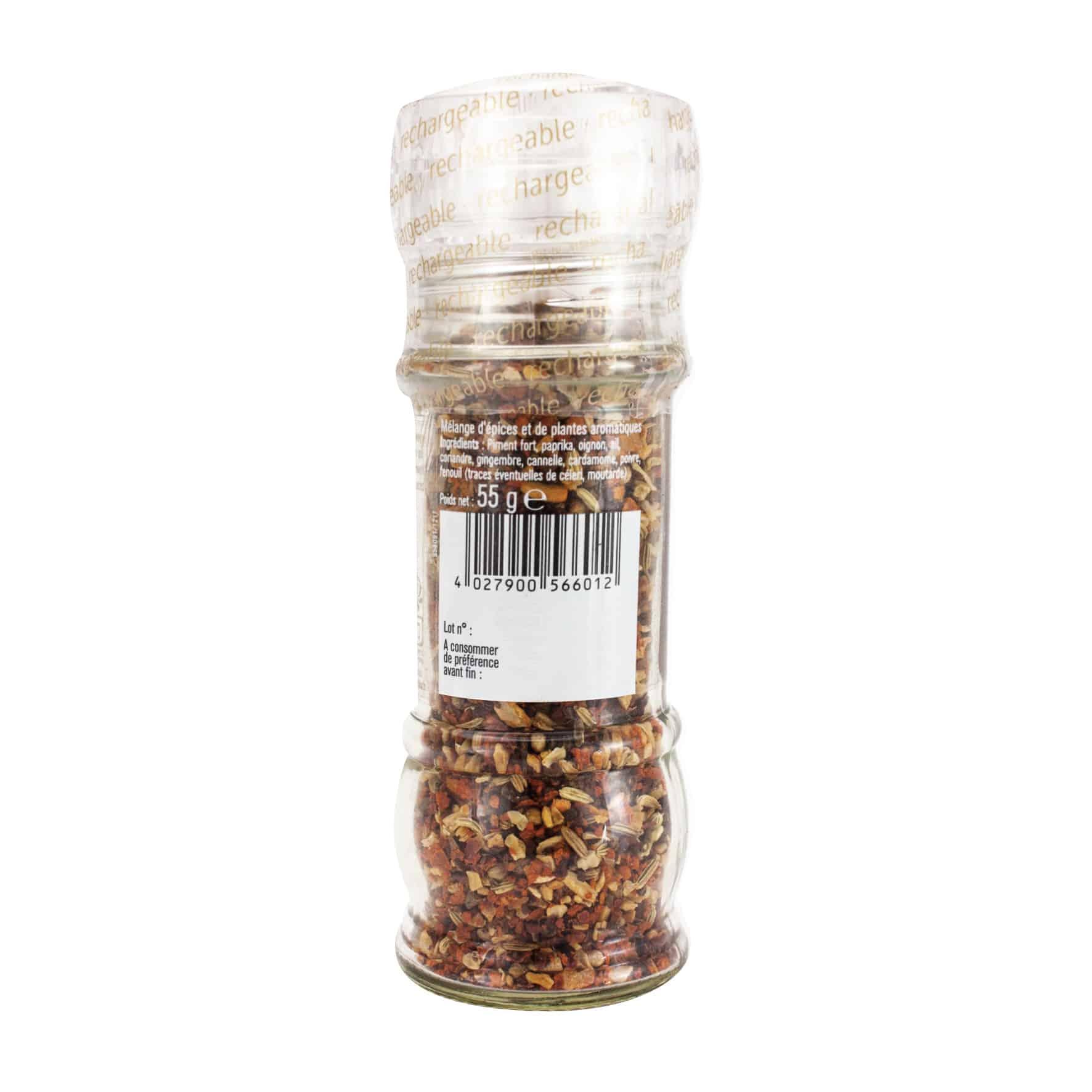 Mélange épicé et savoureux moulin - 55G FUCHS - Épices Fuchs