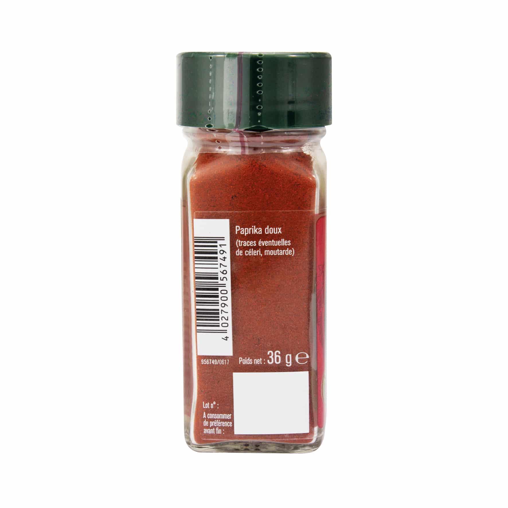 Paprika doux flacon - 36G FUCHS - Épices Fuchs