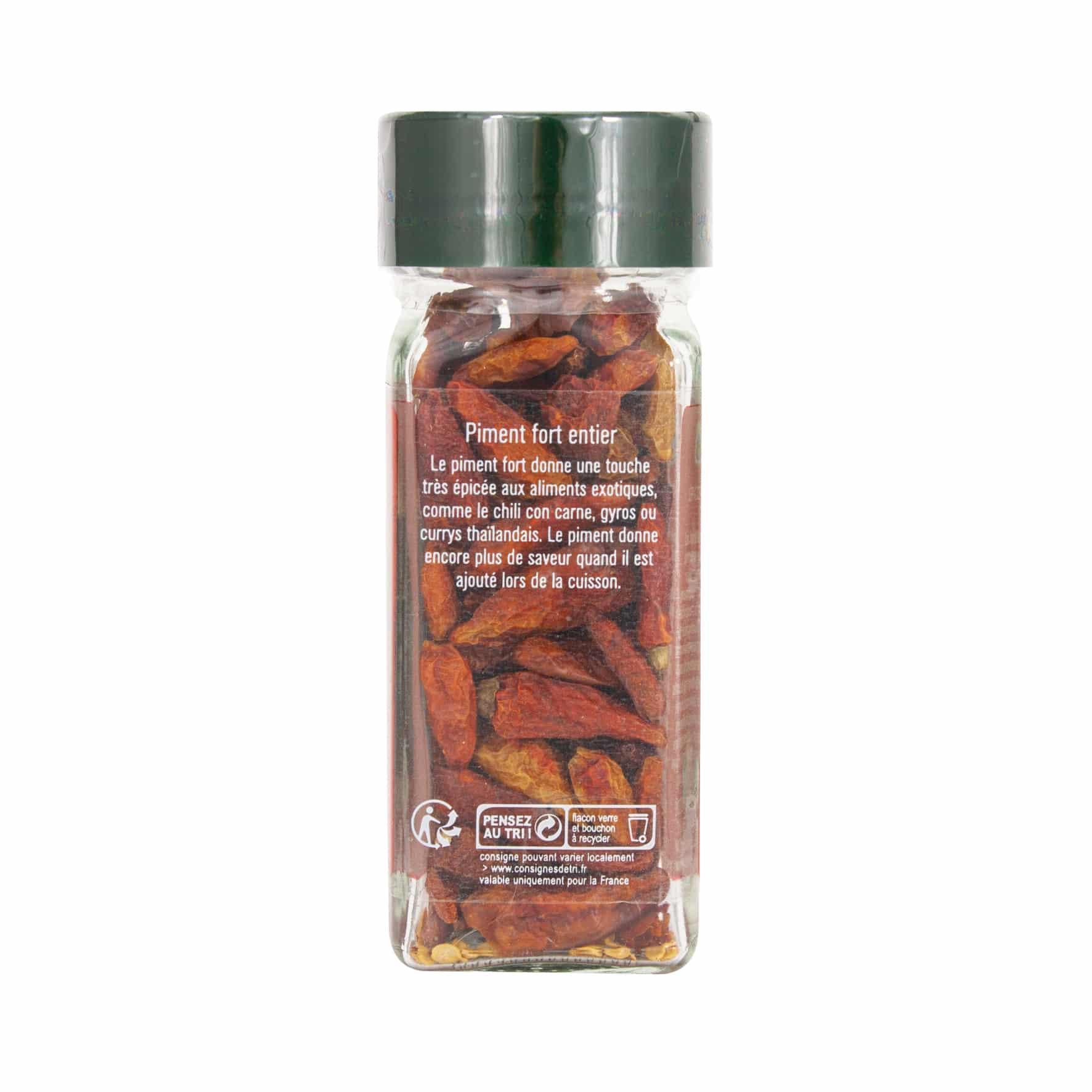 Piment fort entier flacon - 18G FUCHS - Épices Fuchs