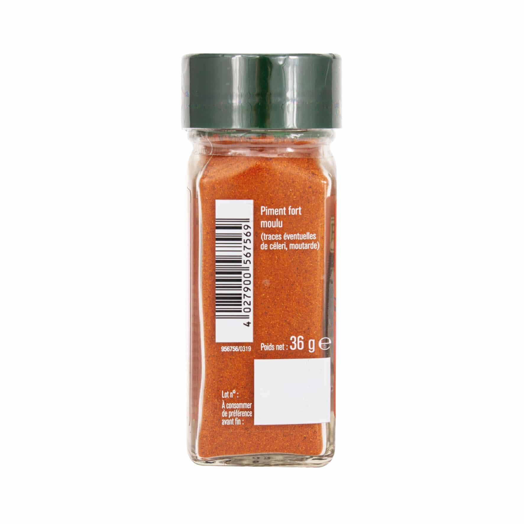 Piment fort moulu flacon - 36G FUCHS - Épices Fuchs