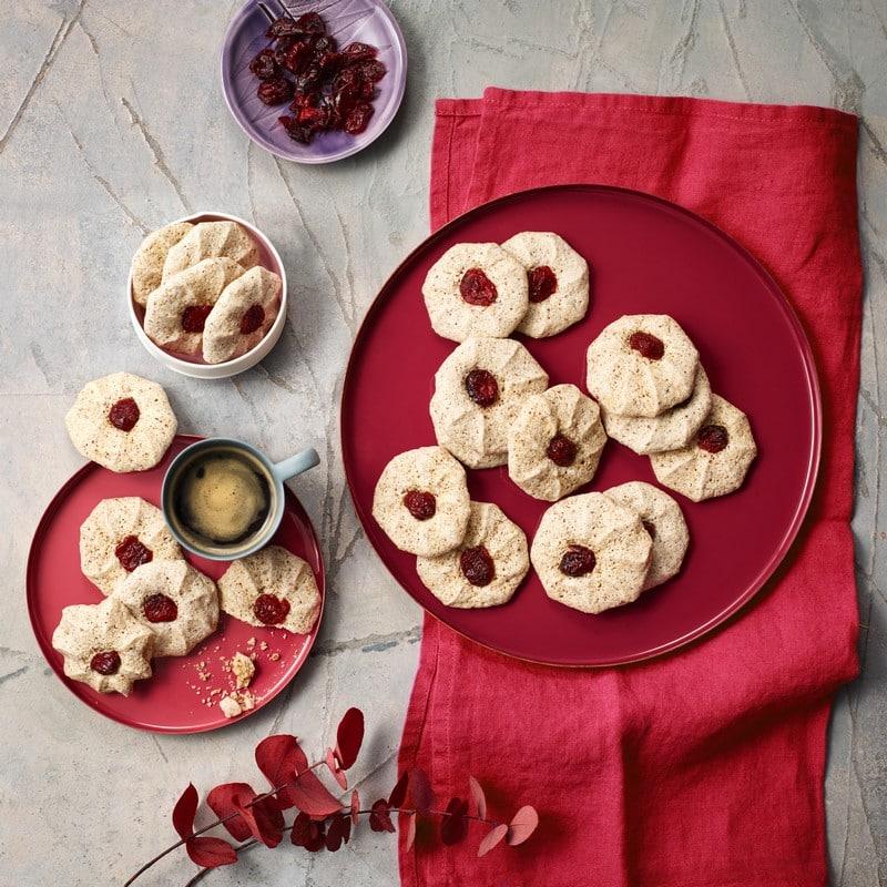 Macarons noisettes-canneberges