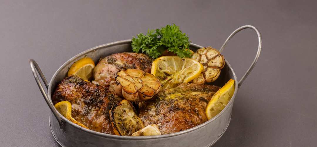 Poulet roti au four citron et zaatar