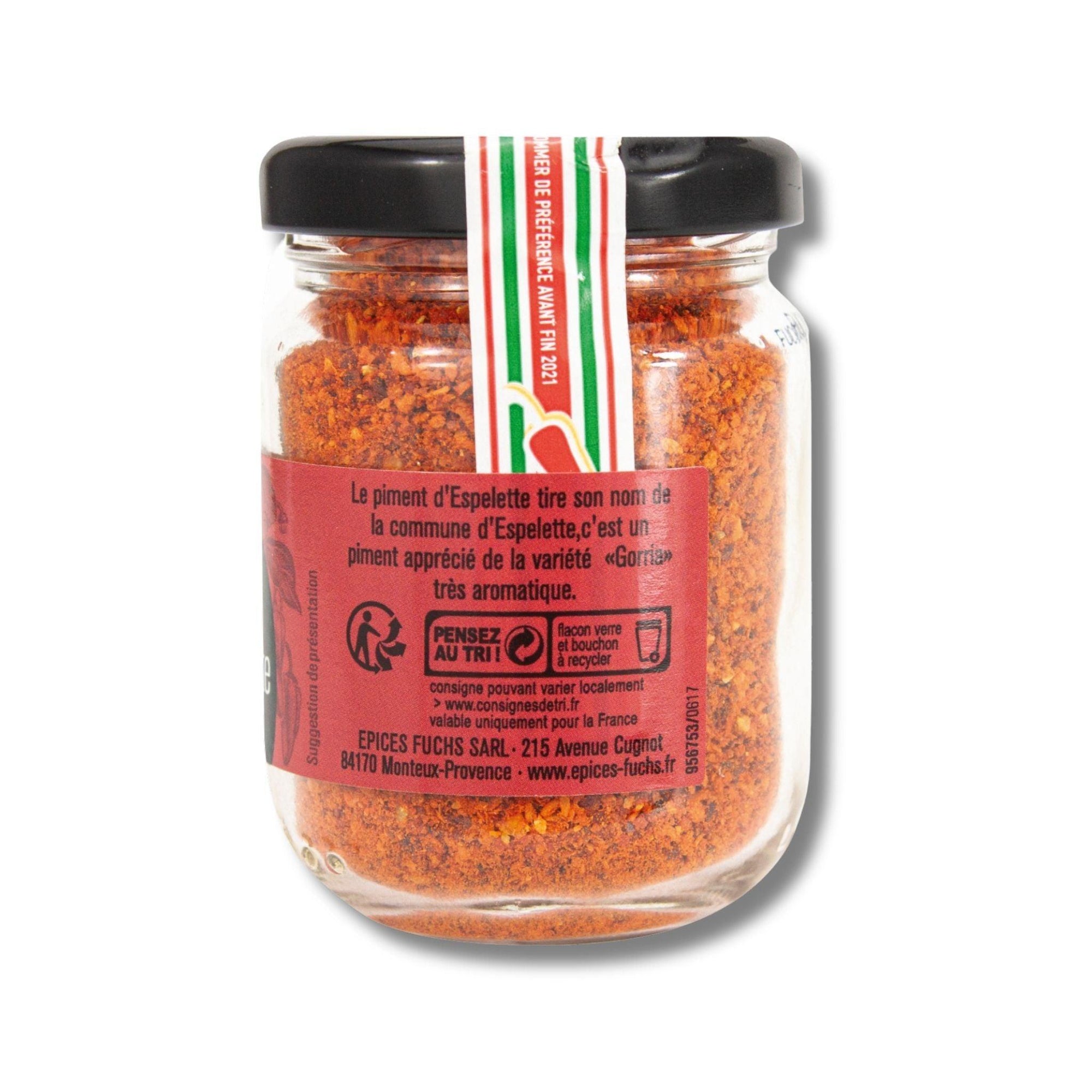 Piment d'Espelette flacon - 45G FUCHS - Épices Fuchs