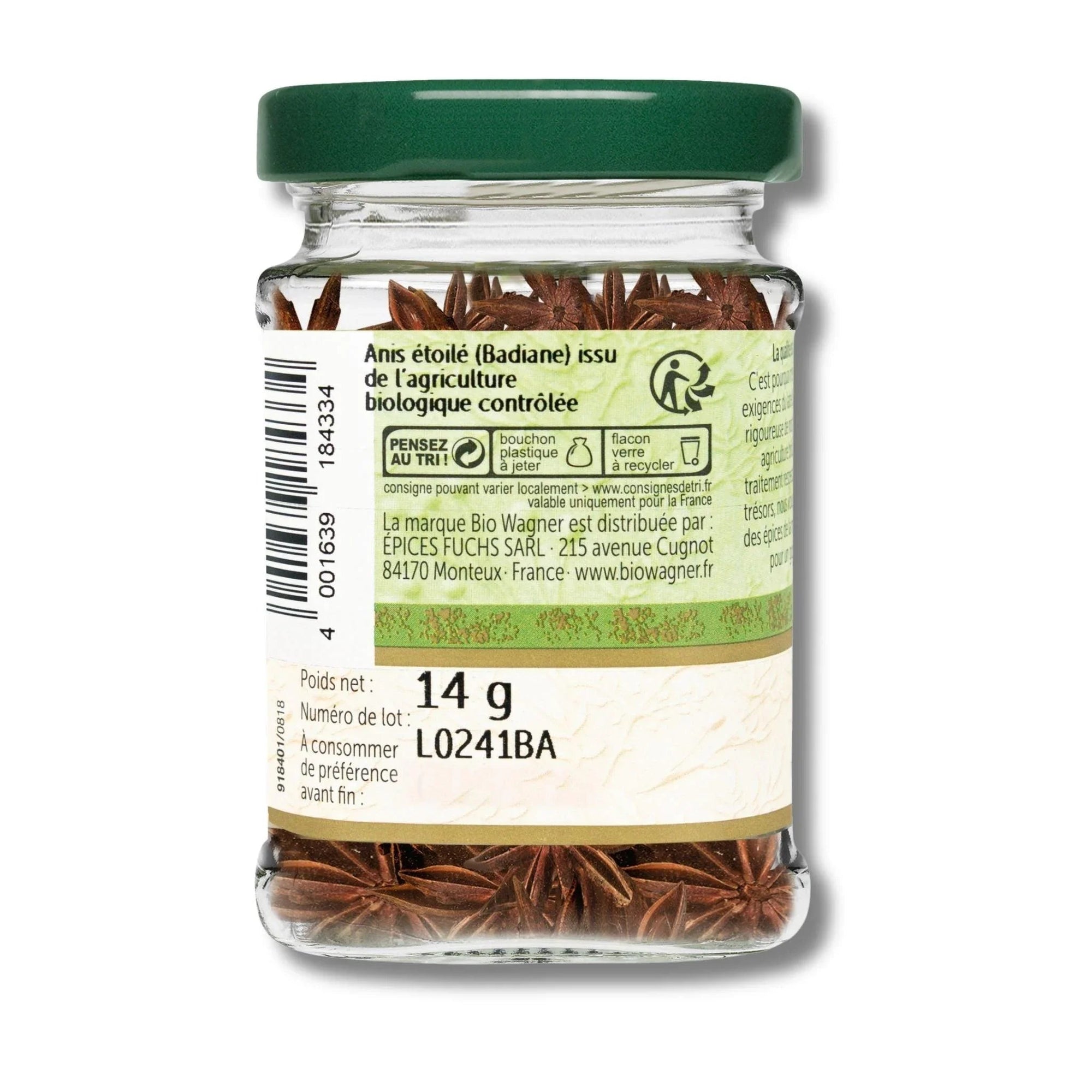 Anis étoilé bio flacon - 14G BIOWAGNER - Épices Fuchs