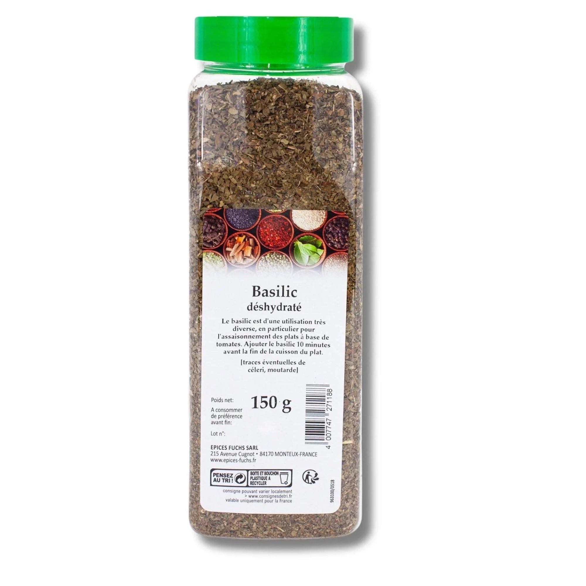 Basilic boite litre - 150G COLUMBIA - Épices Fuchs