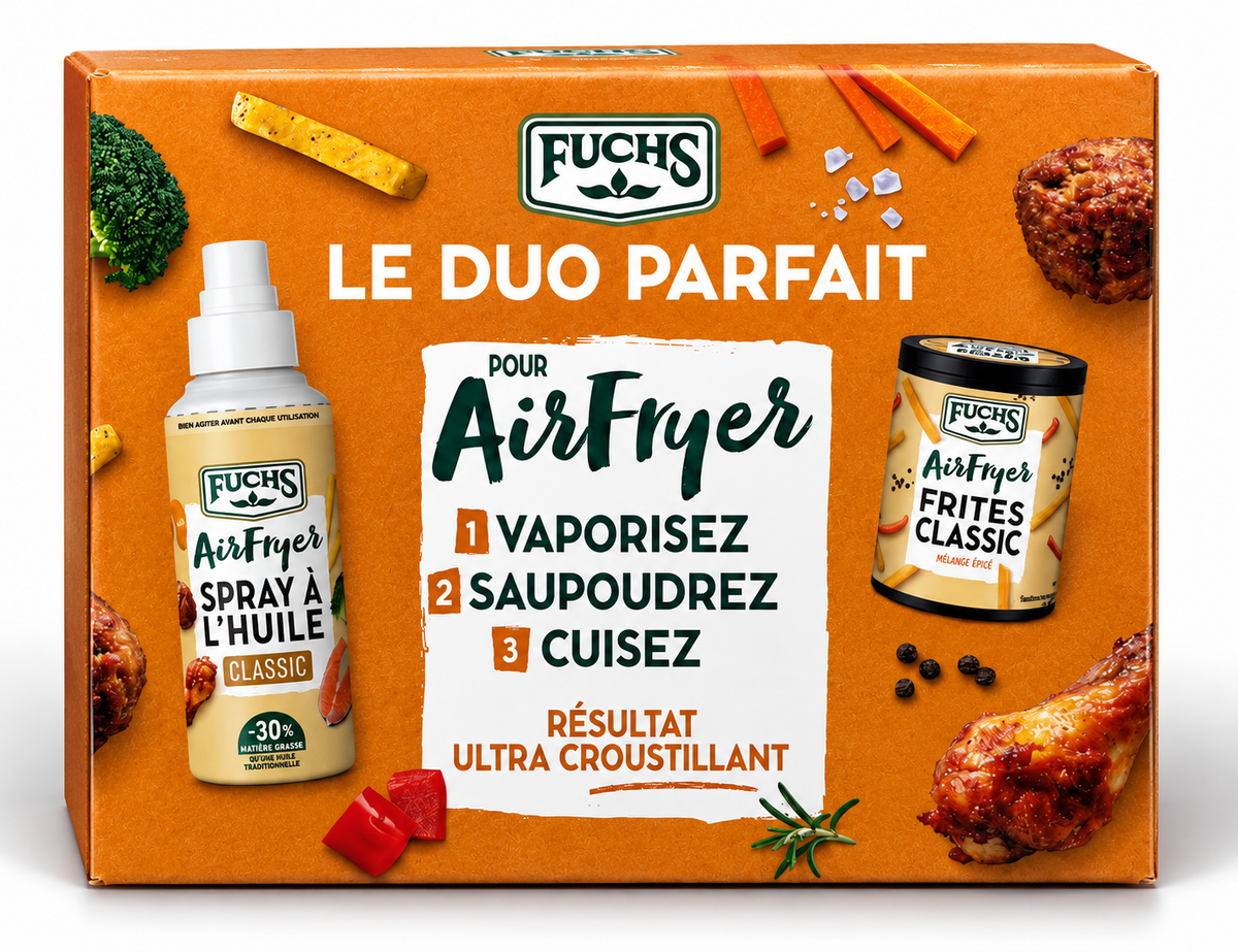 COFFRET AIRFRYER - Lot de 5 produits pour cuisson au AirFryer FUCHS
