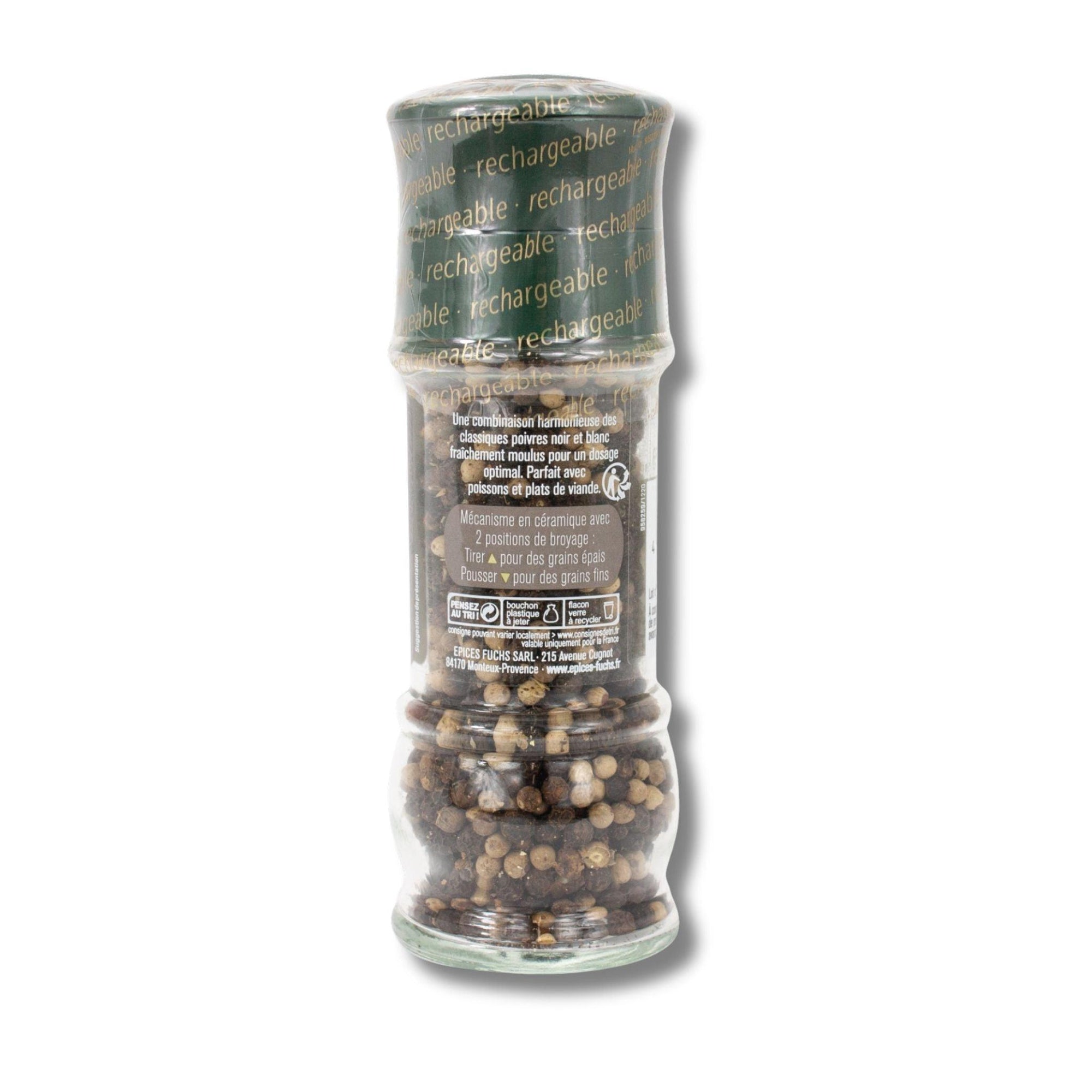 Mélange 2 poivres moulin - 55G FUCHS - Épices Fuchs