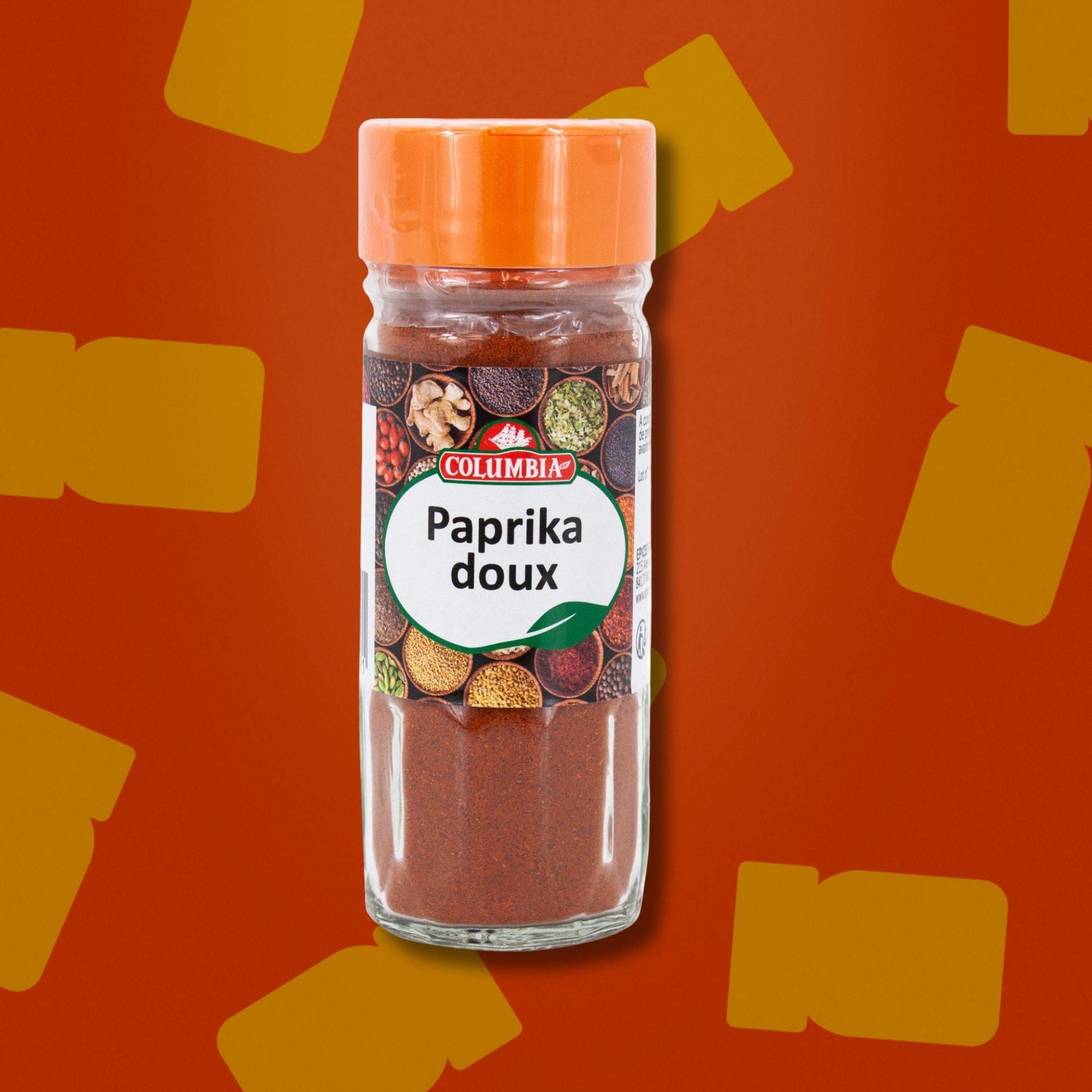 Flacon de paprika doux de la marque Columbia. 