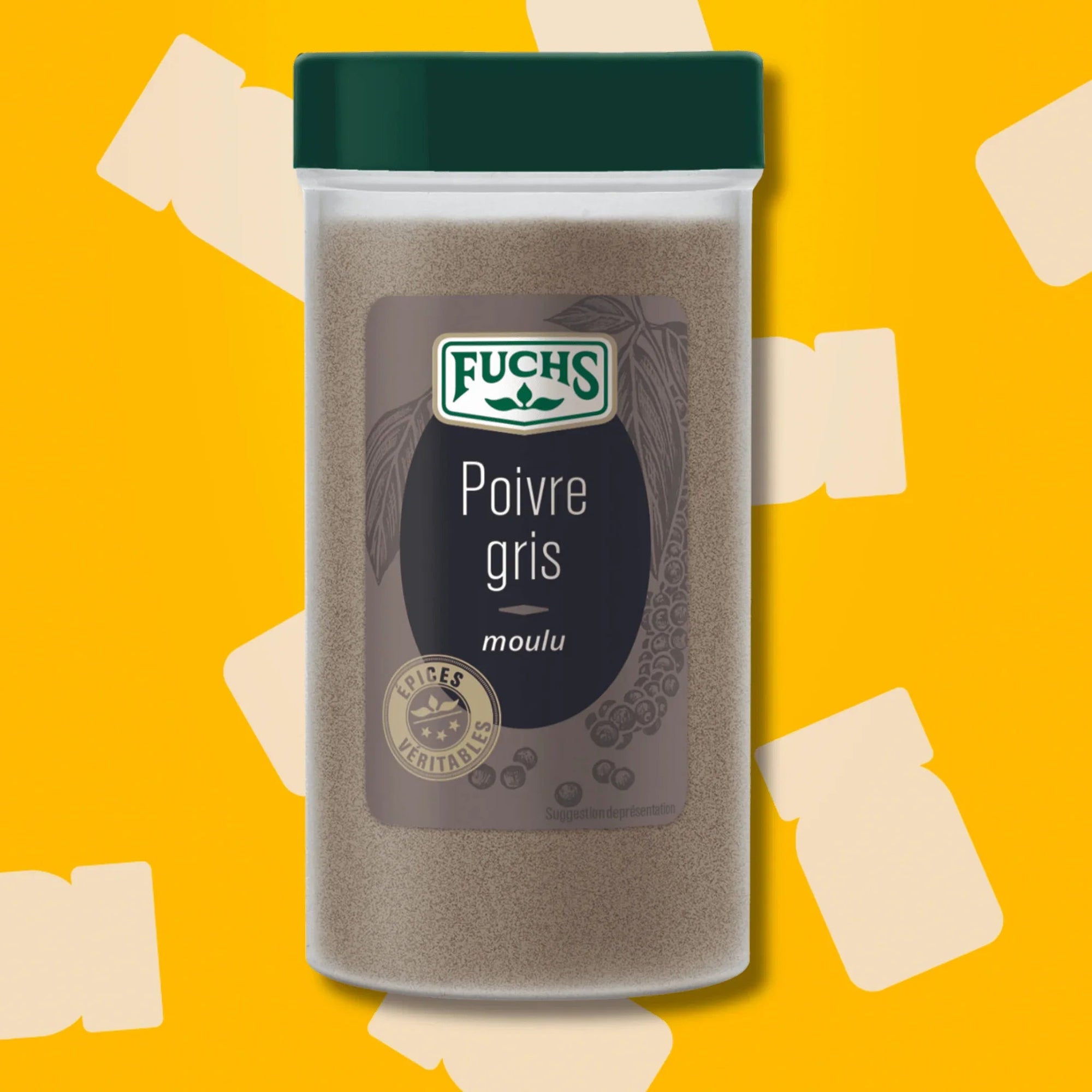 Poivre gris moulu tubo - 95G FUCHS - Épices Fuchs
