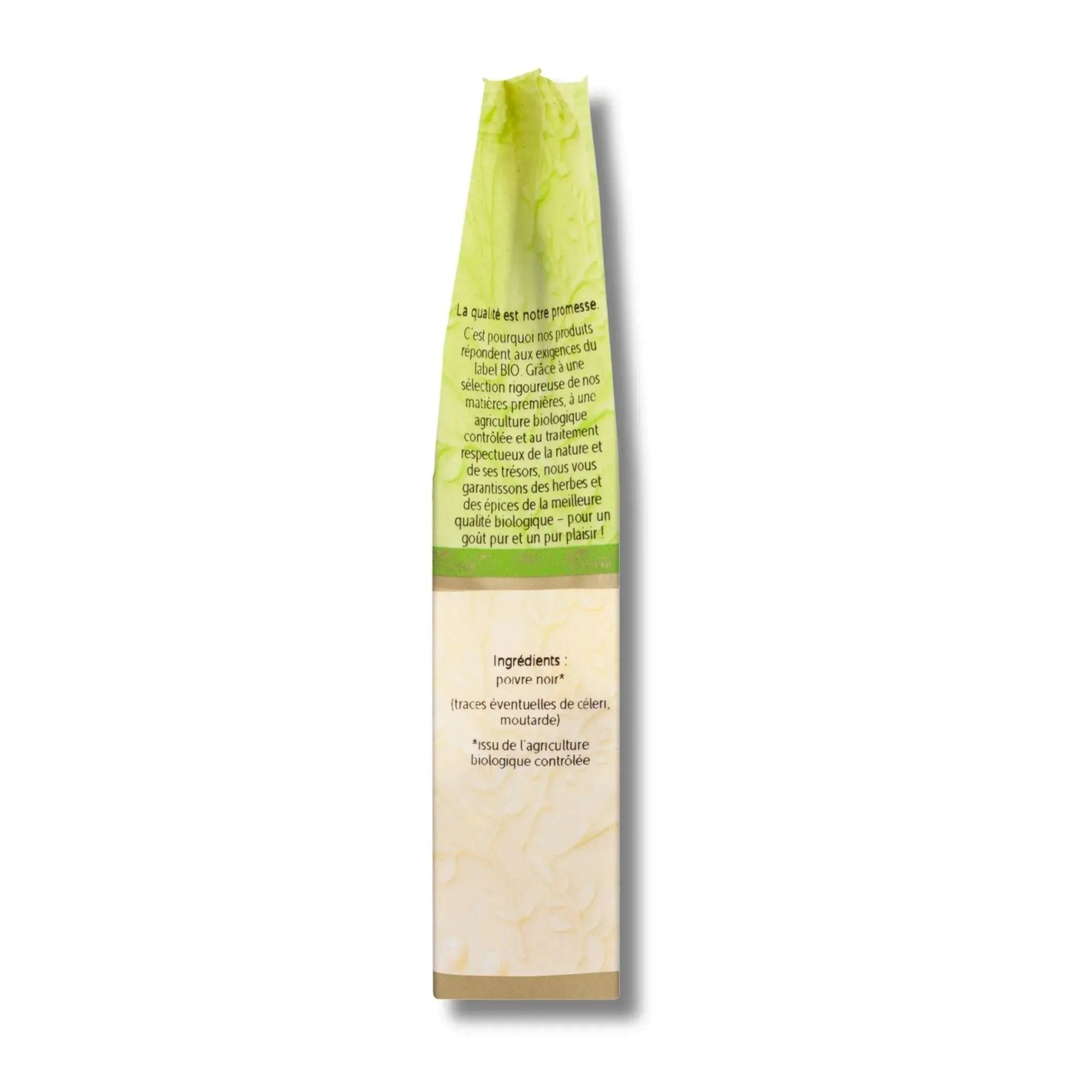 Poivre noir bio grain sachet - 50G BIOWAGNER - Épices Fuchs