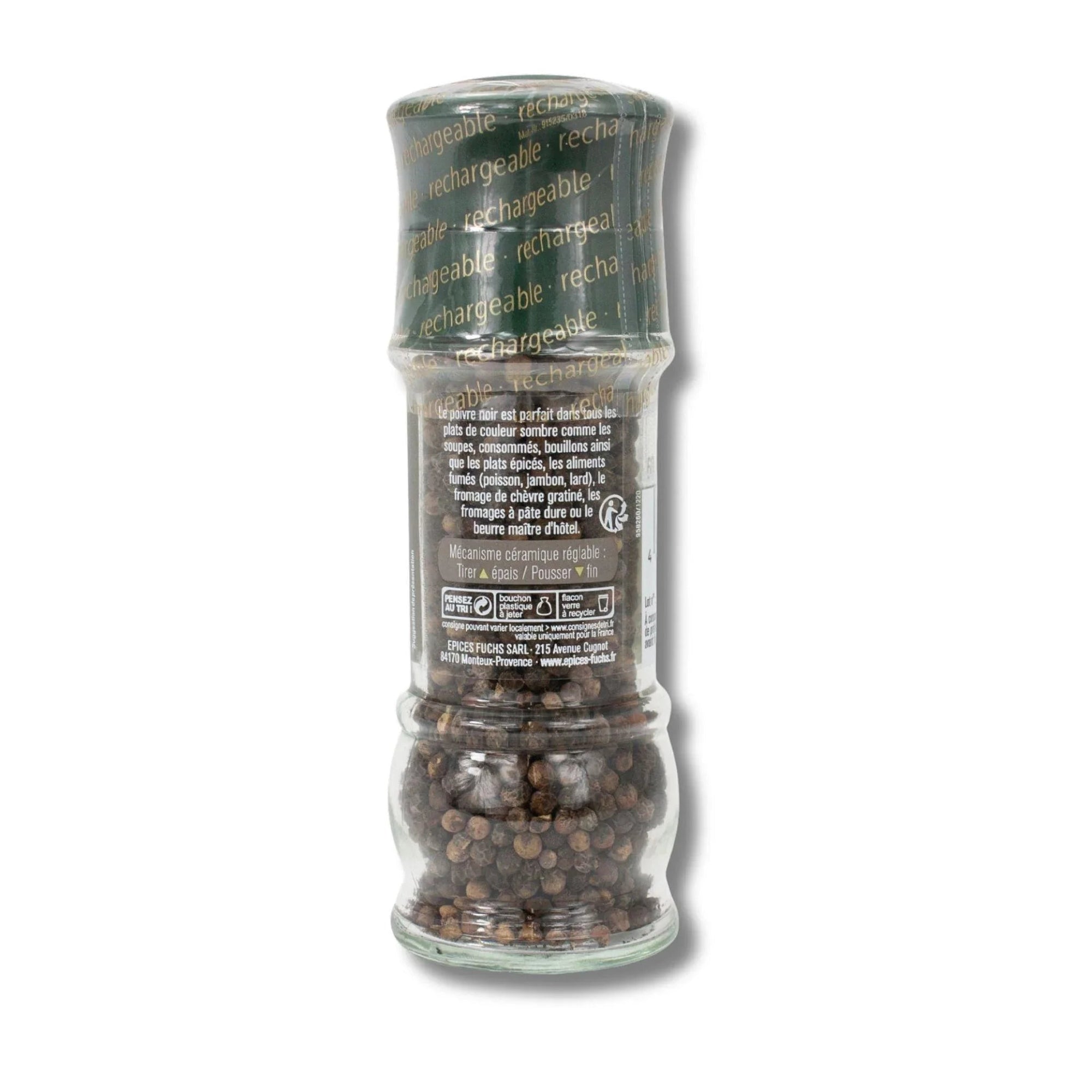 Poivre noir moulin - 60G FUCHS - Épices Fuchs