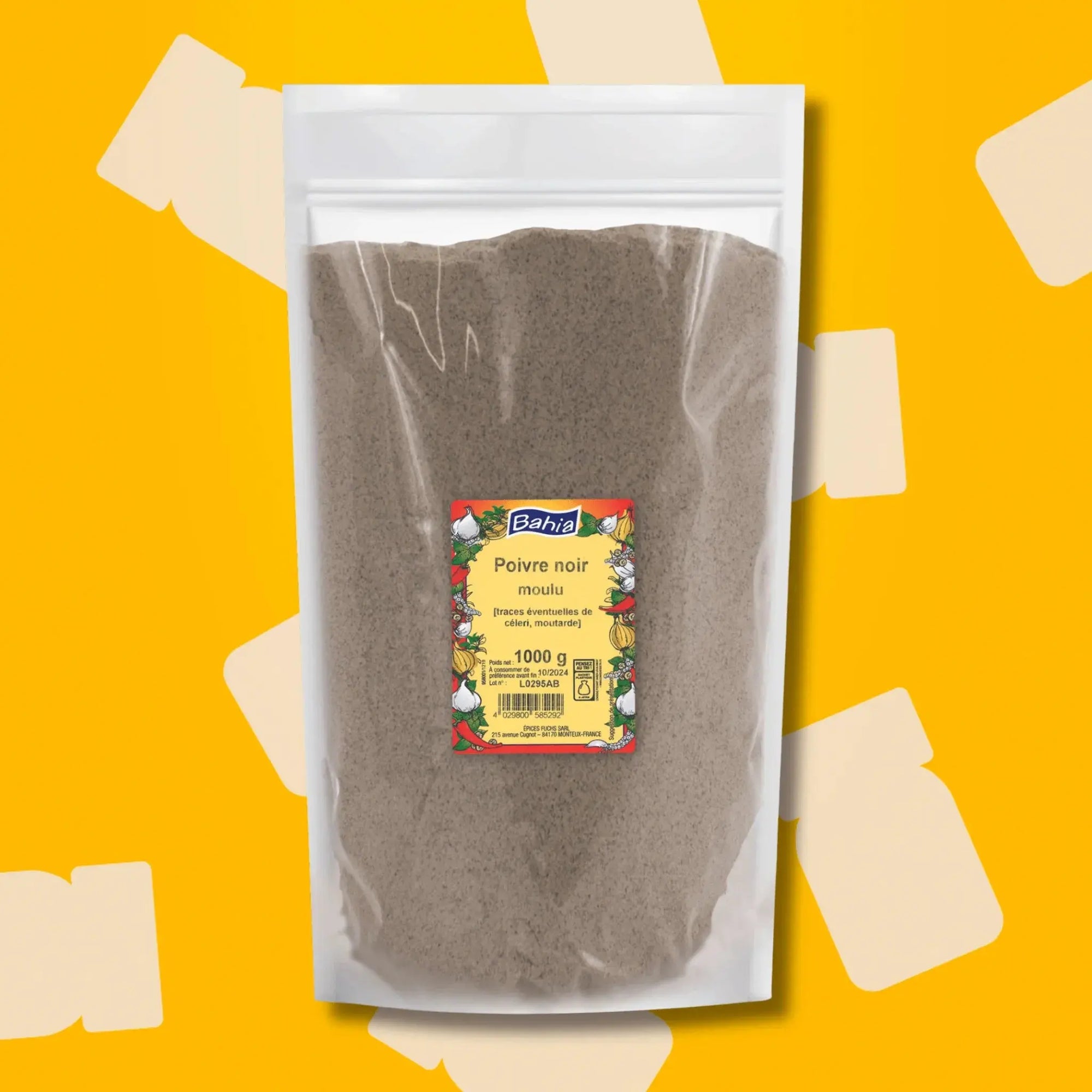 Poivre noir moulu - 1KG BAHIA - Épices Fuchs
