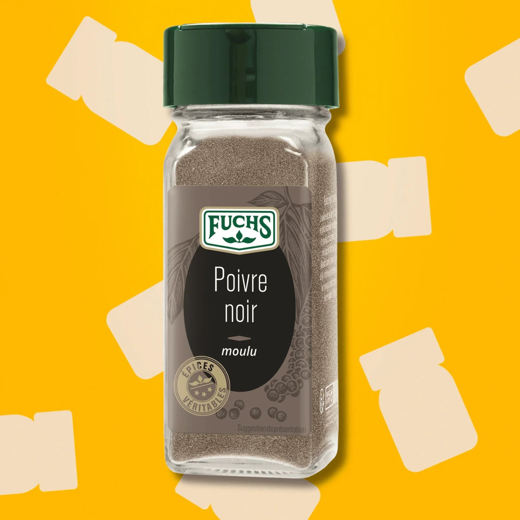 Poivre noir moulu flacon - 45G FUCHS - Épices Fuchs