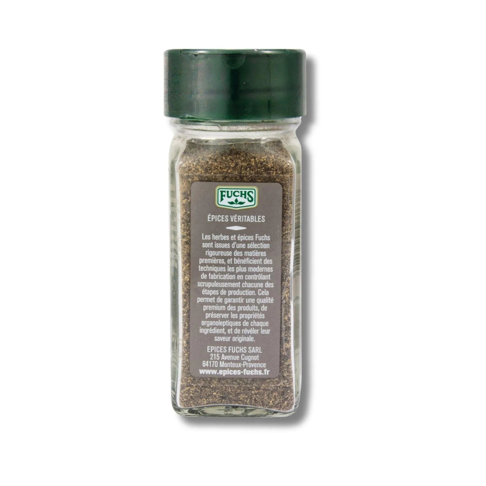 Poivre noir moulu flacon - 45G FUCHS - Épices Fuchs