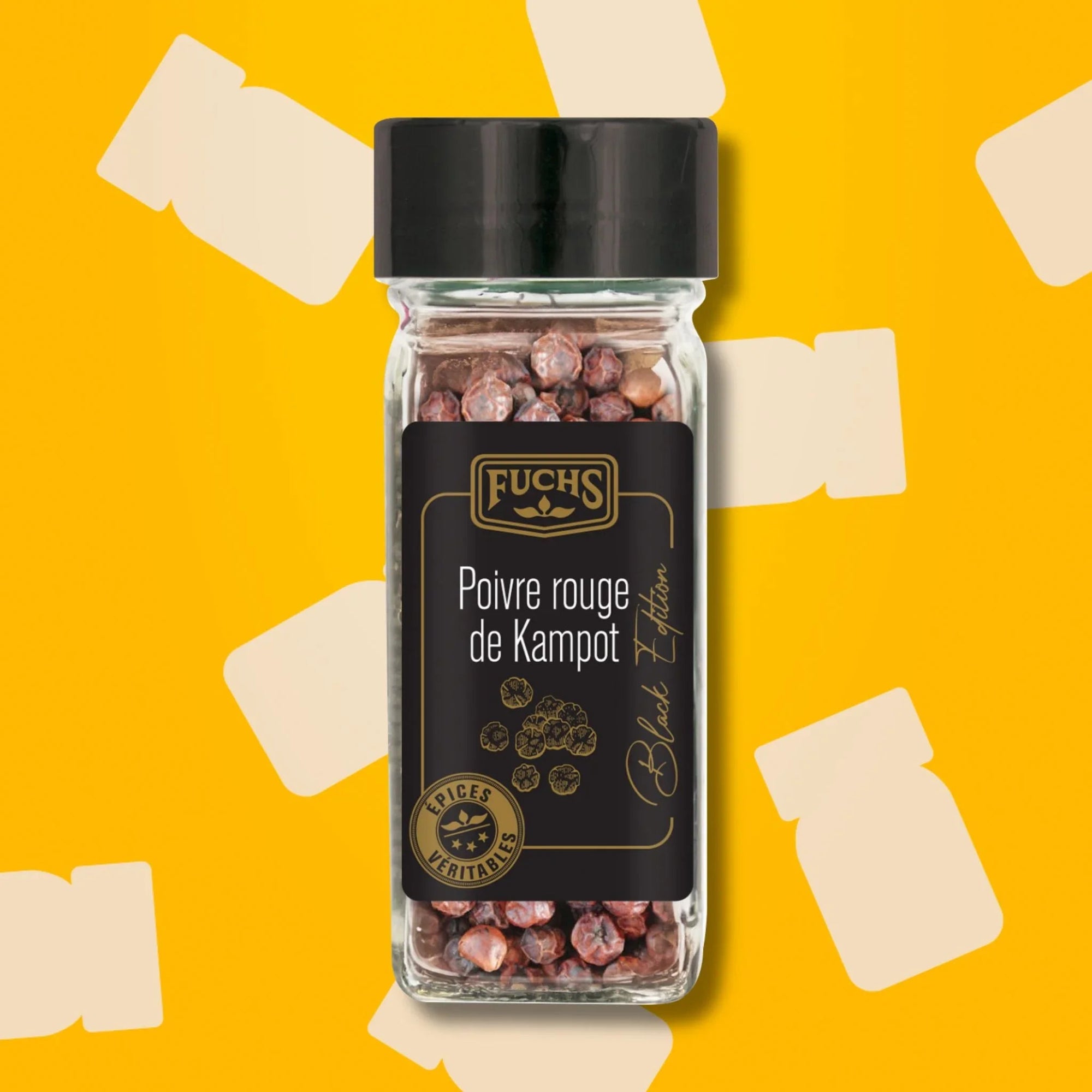 Poivre rouge de Kampot 45G Black édition FUCHS - Épices Fuchs
