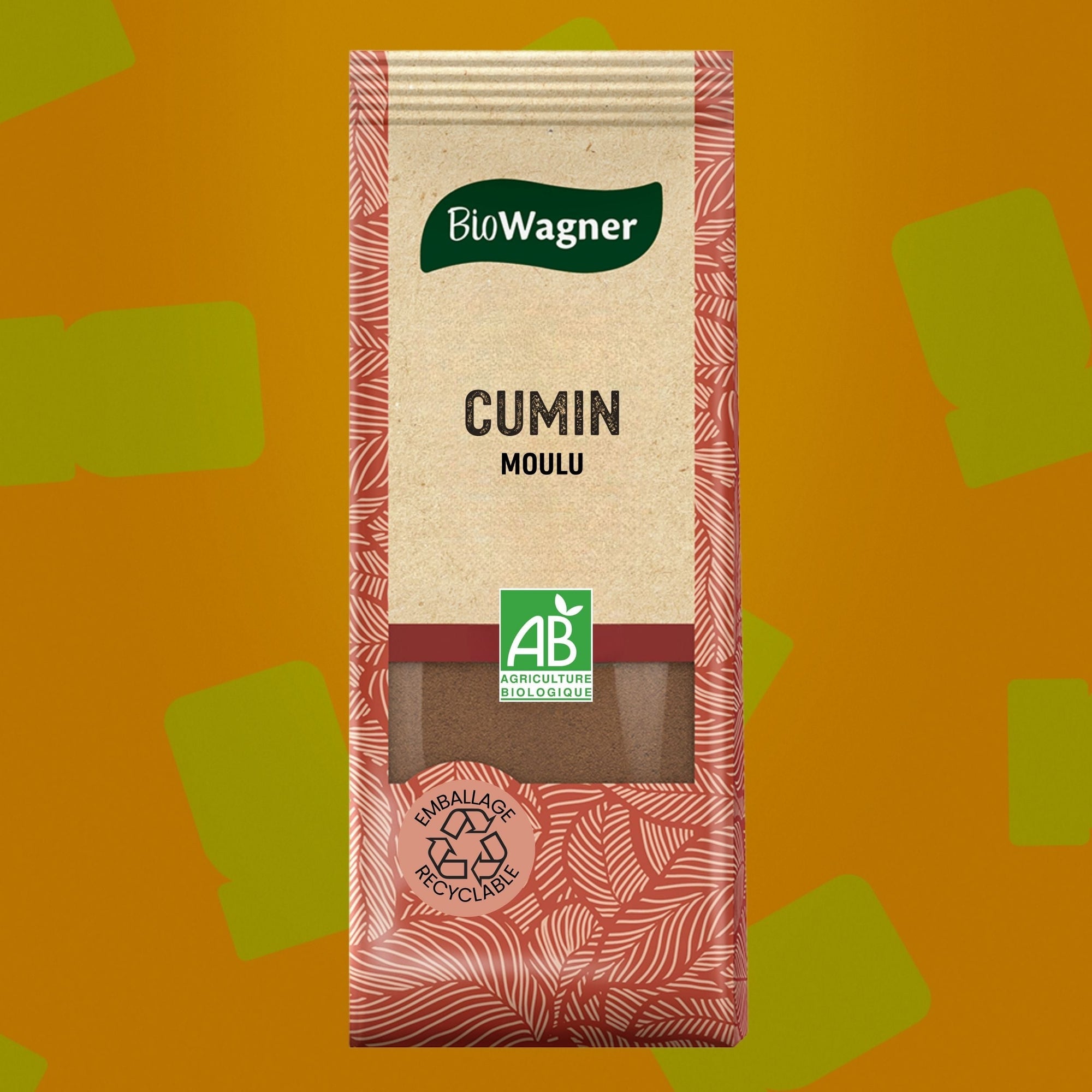 Sachet de cumin moulu bio AB Biowagner 40g pour tajine curry houmous et chili con carne