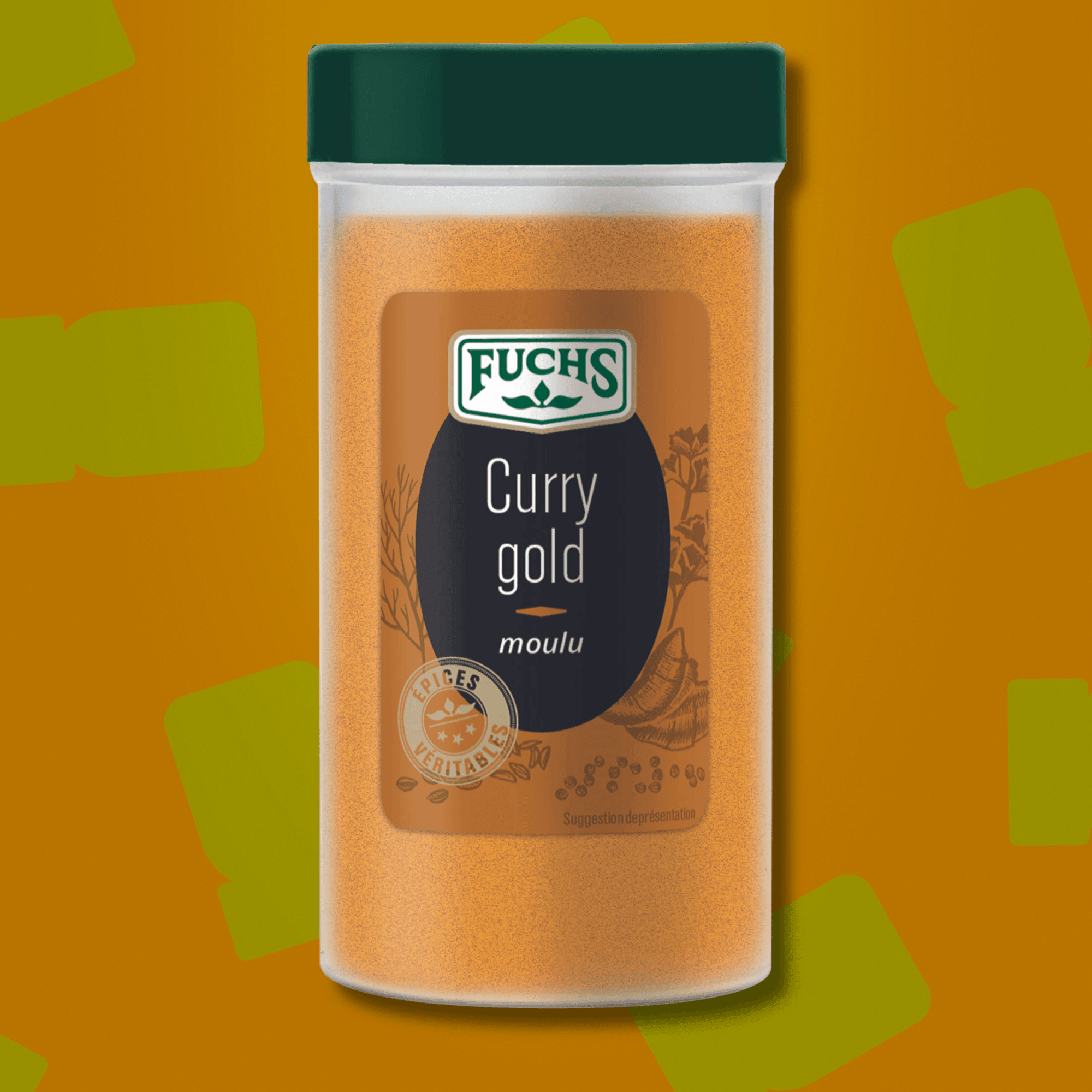 Tubo de curry gold moulu Fuchs 100g pour poulet au lait de coco et dahl de lentilles corail