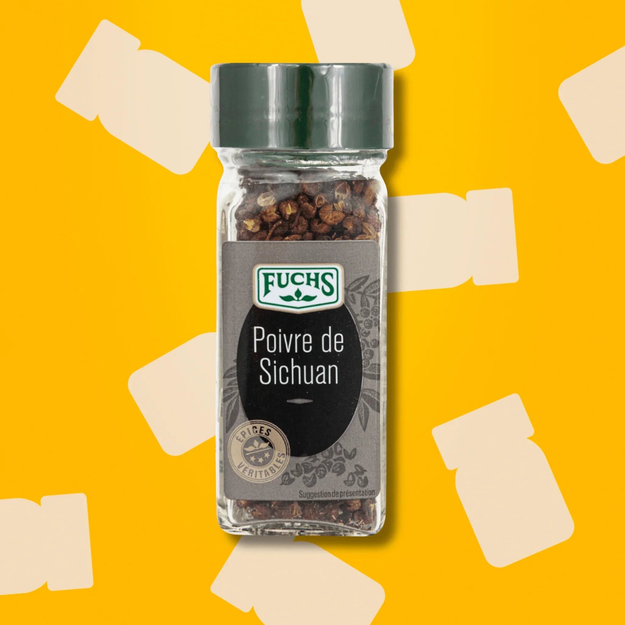 Flacon de poivre de sichuan en baies entieres Fuchs 18 g epice pour canard laque saumon et mousse au chocolat