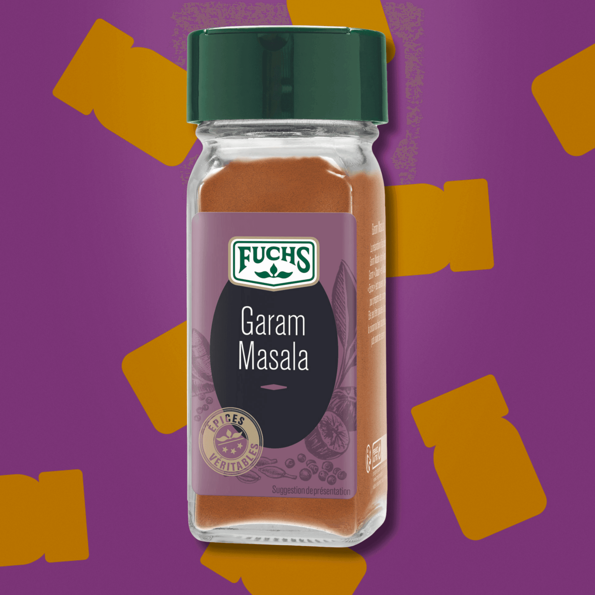 Flacon de garam masala Fuchs 38g melange traditionnel de 15 epices pour currys poulet tikka et lentilles