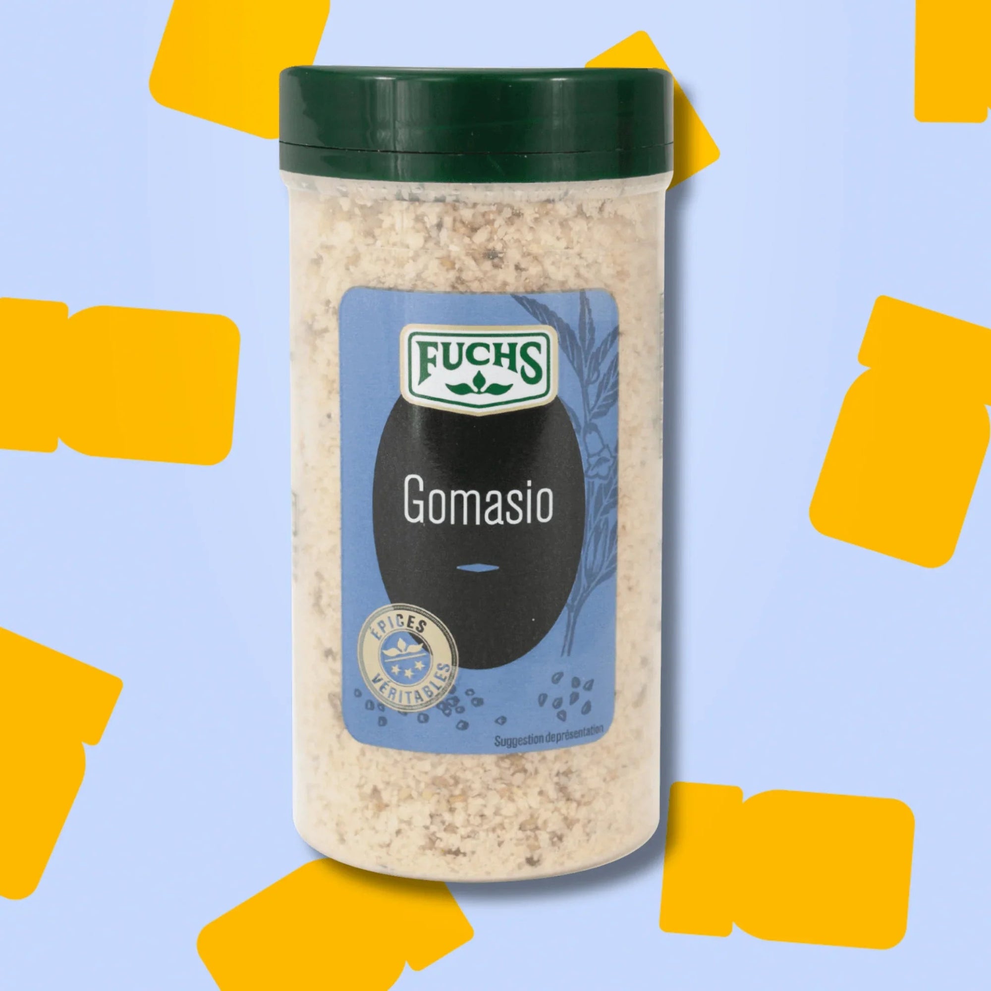 Condiment Gomasio Fuchs 90g au sésame torréfié et sel de mer en flacon tubo pour assaisonnement de table