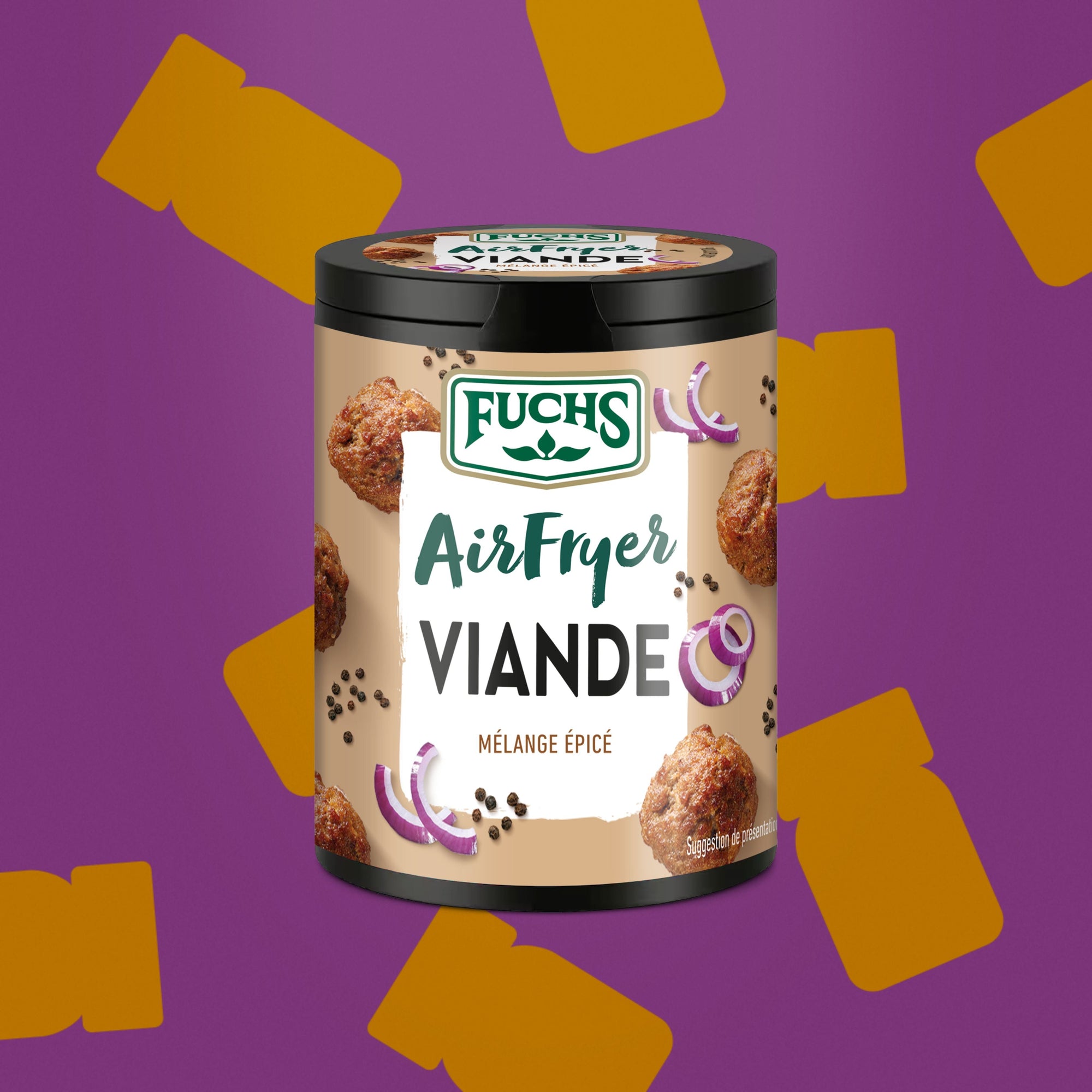 Mélange d'épices pour viande 65g Épices Fuchs spécial AirFryer pour grillades, barbecues, rôtis et volailles