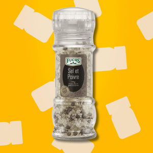 Moulin duo sel et poivre Fuchs 105 g – pour grillades, salades et service à table