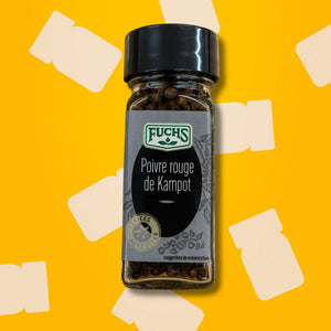 Poivre rouge de Kampot Fuchs 45 g IGP – pour viandes rouges, carpaccio et desserts chocolat
