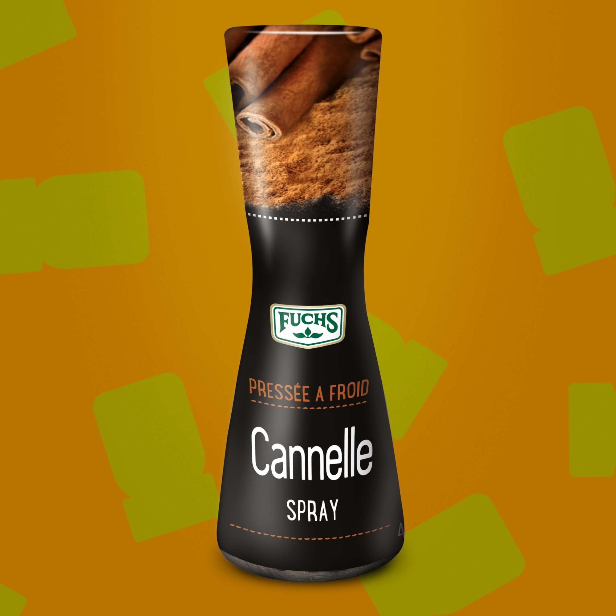 Flacon de 40ml de spray à la cannelle Épices Fuchs, extrait naturel pressé à froid pour aromatiser instantanément les cafés lattes, cappuccinos et gaufres
