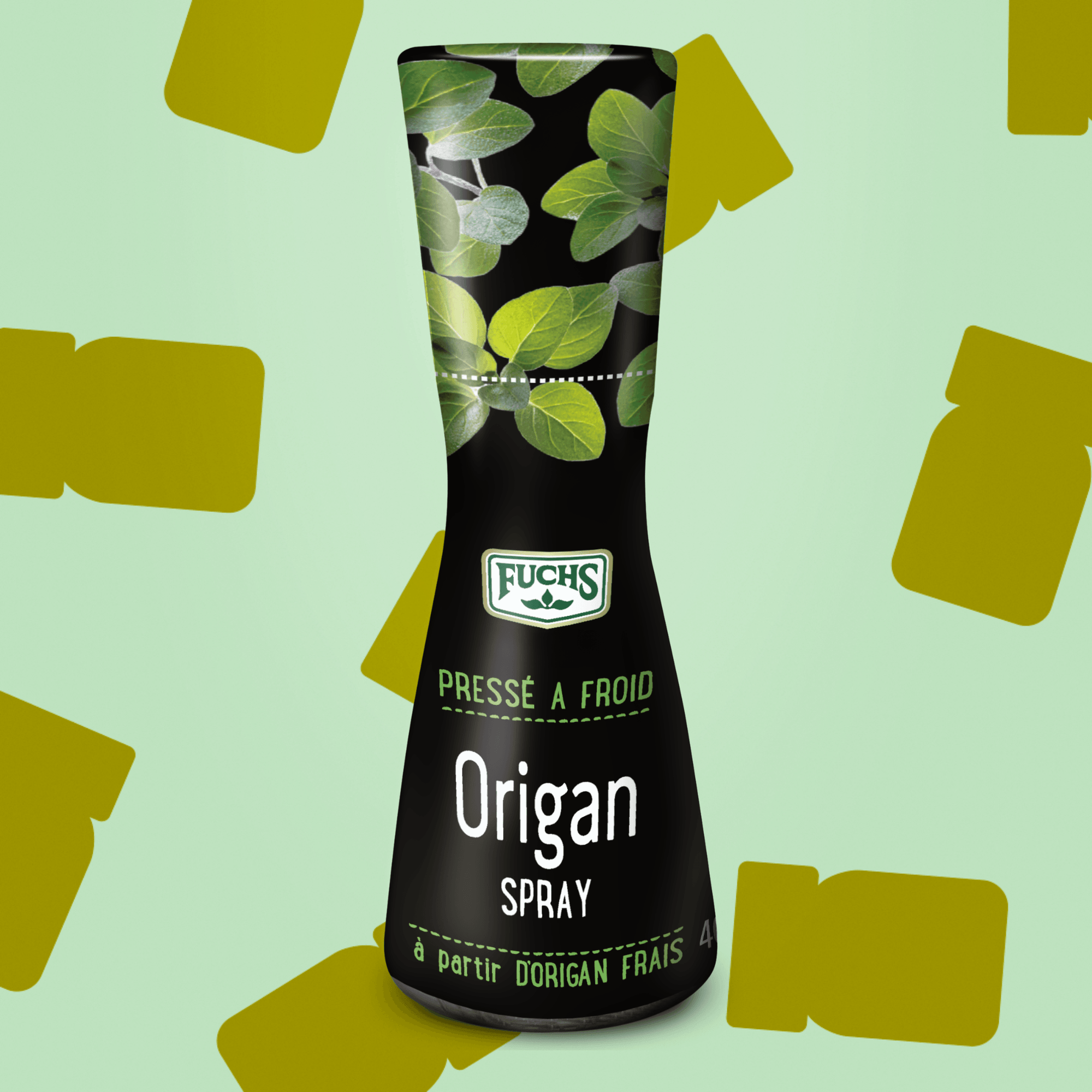 Flacon spray d'origan extrait naturel 40ml Épices Fuchs, Élu Produit de l'Année 2025, pour l'assaisonnement précis des pizzas, grillades, sauces tomate et salades méditerranéennes
