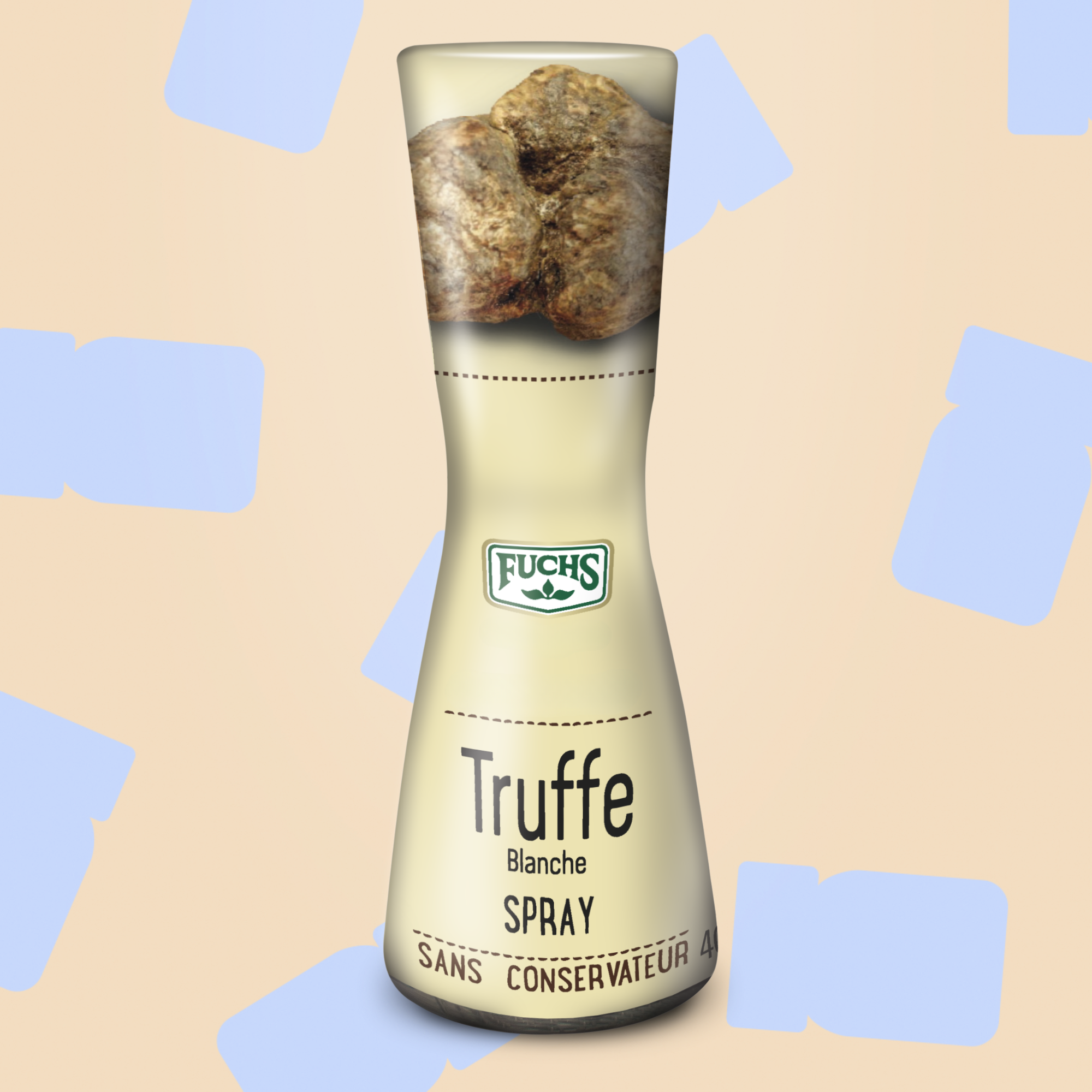 Flacon de 40ml de spray à la truffe blanche Épices Fuchs, infusion naturelle de Tuber Magnatum Pico en brume fine de finition, idéal pour assaisonner avec précision les risottos, les pâtes et les œufs