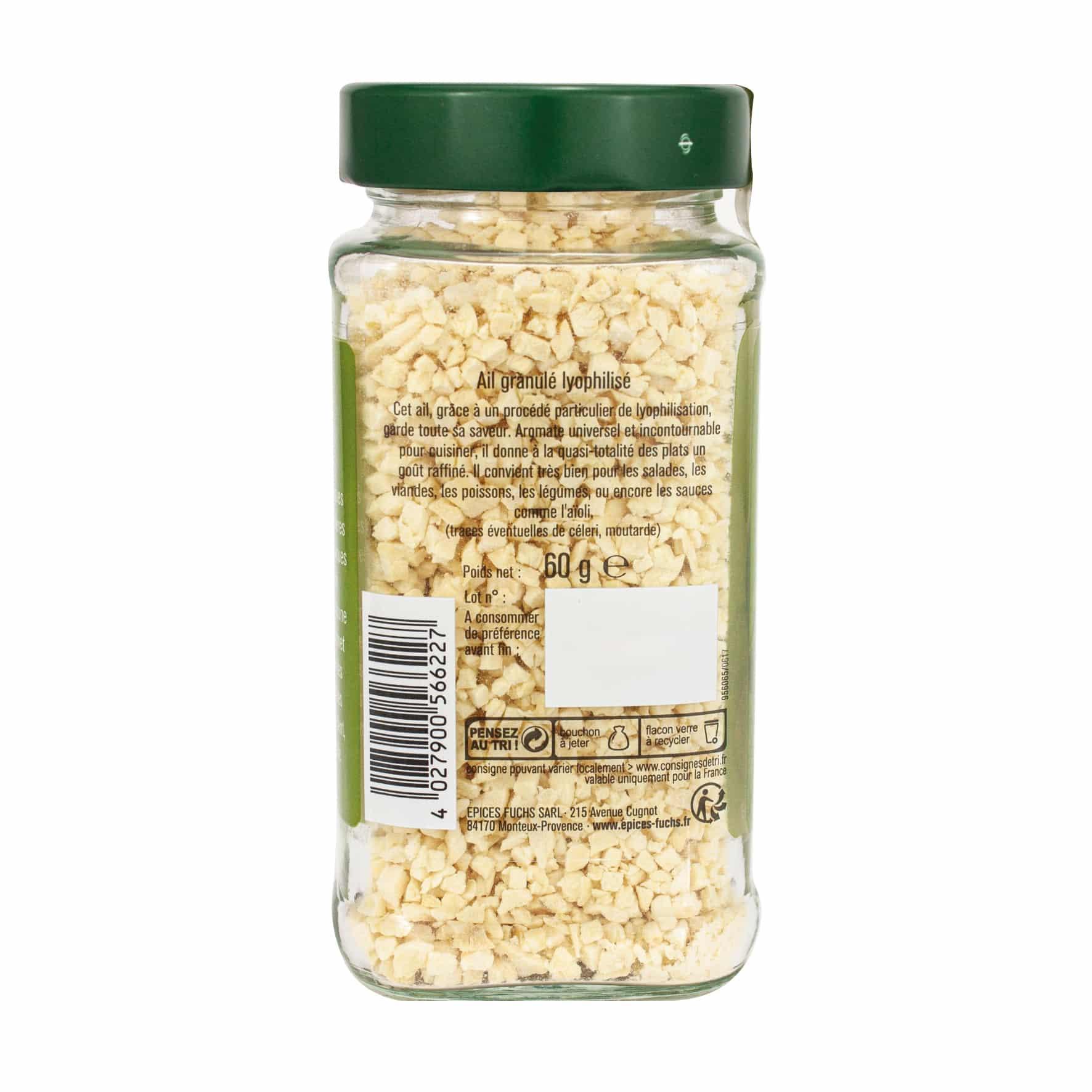 Ail granulé lyophilisé - 60G FUCHS - Épices Fuchs