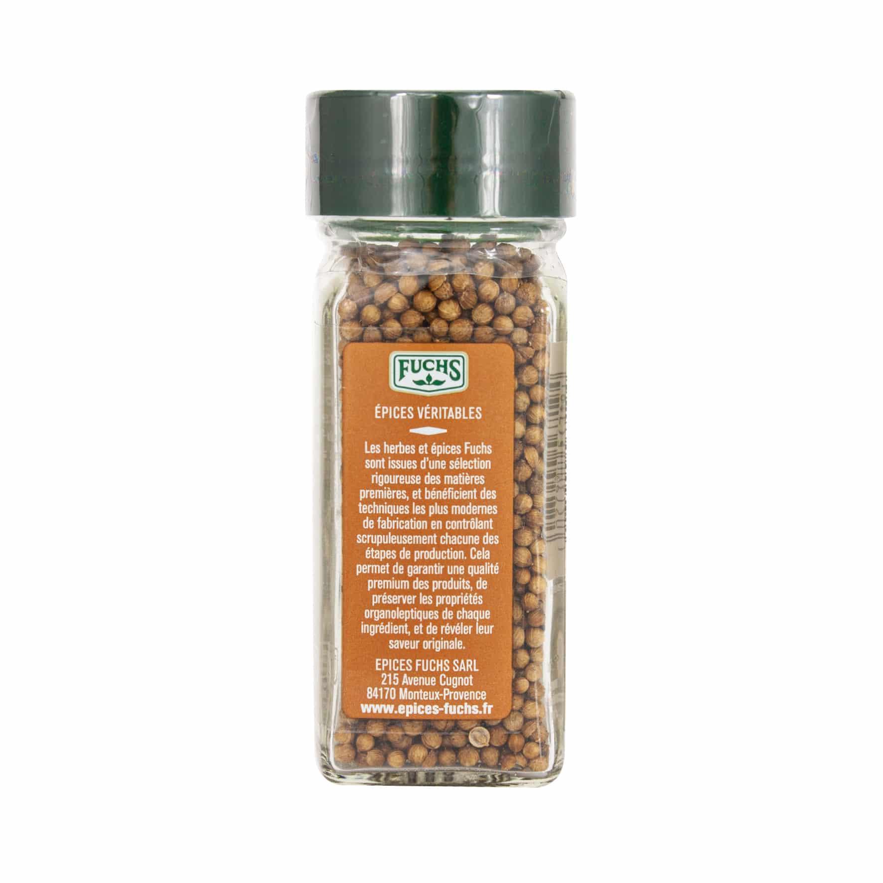 Coriandre grains flacon - 35G FUCHS - Épices Fuchs