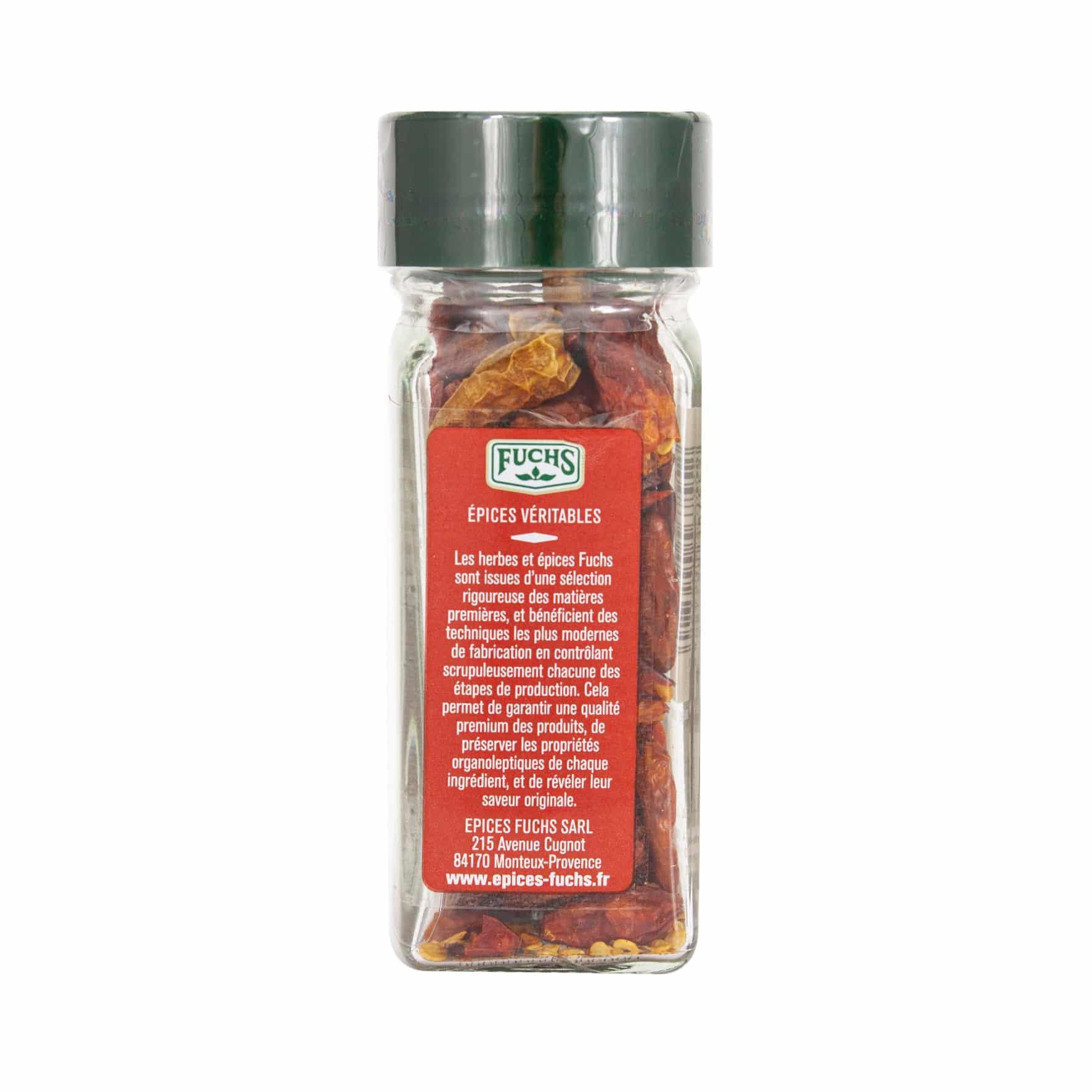 Piment fort entier flacon - 18G FUCHS - Épices Fuchs